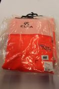 Three as new Elka 179801 Fishing Xtreme PVC waterproof jackets in fluorescent orange (2 x L, 1 x