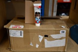 Fourteen boxes of as new Beaphar Liver Flavoured Toothpaste for Dogs, 6 tubes per box, 100g per tube