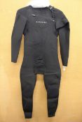 An as new Rip Curl Dawn Patrol C/Zip 53GB ST Wet Suit S in black (WSM9GM).