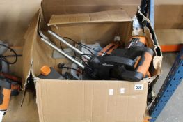 A pre-owned Evolution R255 Double Bevel Mitre Saw (NOTE: Item is untested, viewing is advised).