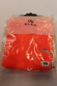 Three as new Elka 179801 Fishing Xtreme PVC waterproof jackets in fluorescent orange (XS).