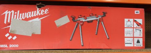 A Milwaukee MSL 2000 Mitre Saw Leg Stand.