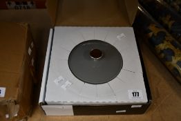 An as new Staub round cast iron sauté pan with Chistera lid 24cm graphite grey.