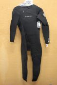 An as new Rip Curl Dawn Patrol C/Zip 53GB ST Wet Suit MS in black (WSM9GM).