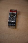 A women's pre-owned Gucci Twirl Stainless Steel Bangle Watch (Battery needs replacing).