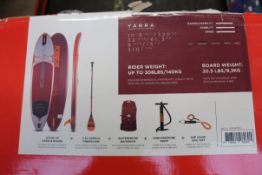 A Jobe Yarra 10ft 6inches inflatable stand up paddle board (Outer boxed damaged).