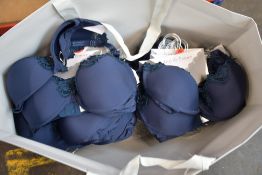 Thirty as new Guy de France 81103 Bras in Navy (Assorted Sizes).