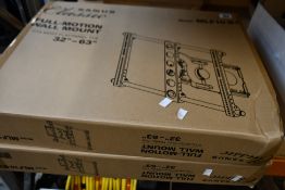 Two boxed Sanus classic full motion TV wall mounts (MLF10-B1).