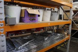 A quantity of pre-owned Wall-Mounted Grid Mesh Displays with hooks (Viewing advised).