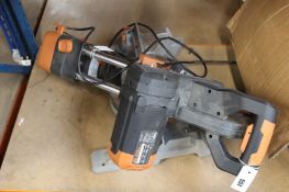 A pre-owned Evolution R255SMS-DB 255mm Double Bevel Mitre Saw.