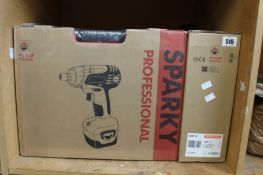 Two as new Sparky 12V compact drills with cases.