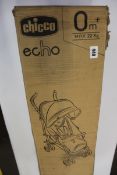 A Chicco Echo 0m+ boxed stroller.