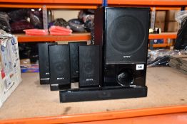A pre-owned Sony 5.1 Surround Sound Speaker Package.