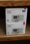 Four as new HoneyWell Home DT92E wireless room thermostats with eco feature.