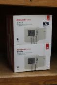 Four as new HoneyWell Home DT92E wireless room thermostats with eco feature.