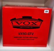 A boxed as new VOX VX50-GTV Modelling Guitar Amplifier.