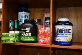 Assorted sport proteins and related to include Applied Nutrition Critical Whey - Vanilla Ice