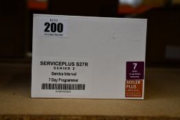 Five boxed as new Service Plus S27R 7-day heating hot water programmers.