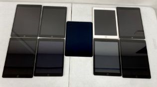 SOLD FOR PARTS: Nine pre-owned Apple iPads: 1 x iPad Pro 11