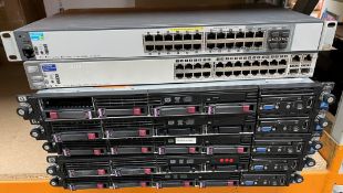 COLLECTION ONLY: 1 x HP ProCurve 2520G-24 J9299A 24-Port PoE Switch, 1 x HP ProCurve 2626 J4900C 24-