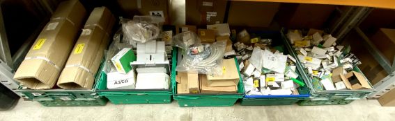COLLECTION ONLY: A large quantity of assorted as new electrical and mechanical components.