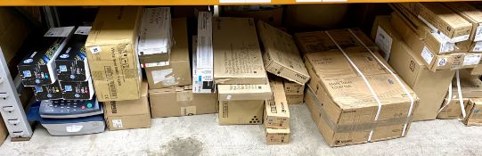 COLLECTION ONLY: A quantity of assorted printers, toners and printer parts (All items sold as seen).