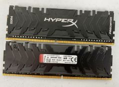 Nine pre-owned Kingston HyperX Predator HX436C17PB4A/8 3600 MHz DDR4 CL17 DIMM XMP 8 GB RGB Memory M