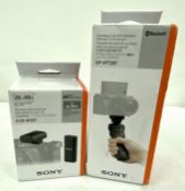 A boxed as new Sony GP-VPT2BT Handgrip (EAN: 4548736109520) and a boxed as new Sony ECM-W2BT Wireles