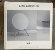 COLLECTION ONLY: A boxed as new Bang & Olufsen Beoplay A9 4th Generation Wireless Speaker in White/O