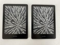 Two pre-owned Amazon Kindle Paperwhite 11th Gen E-Readers (M/N: M2L3EK) (Grade C).