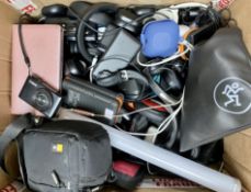 COLLECTION ONLY: A quantity of pre-owned electrical items and accessories to include headphones, pow