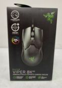 A boxed as new Razer Viper 8KHz Ambidextrous Wired Gaming Mouse (Grade A+ - box sealed, some cosmeti