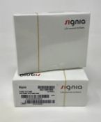 Two boxed as new Signia Pure 312 5Nx Digital Hearing Aids in Silver (REF: 10947809 HA PURE 312 5NX D