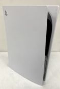 A pre-owned Sony PlayStation 5 Disk Edition Console (M/N: CFI-1116A) (Grade C, some cosmetic marks t
