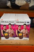 Twelve boxes of EMS Body Shaper On The Go body toning devices (Model BT-BOSH).