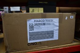 Twelve as new Marco Tozzi Black Leather Comb Boots (Sizes 1x 37, 2x 38, 3x 39, 3x 40, 2x 41 and 1x