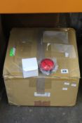 A quantity of RS Pro red flashing beacon, surface mount xenon bulb 10 - 100V 2W (Approximately 100
