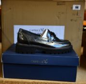 Six pairs of women's boxed as new Caprice Moccasins in grey/blue (Various sizes).