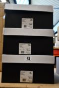 Three pairs of women's boxed as new Kurt Geiger London Lettie Knit Sock Drench Trainers in black (EU