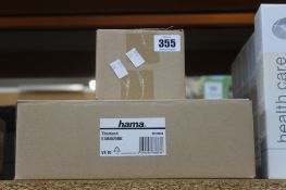 Forty pairs of Thomson in-ear headphones.