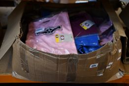 A large quantity of as new Smart Classic Scrub and Mock Wrap Uniform Tops, Colours include Ciel,