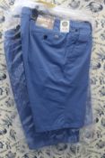 Nine as new pairs of Meyer B-Palma Stretch Cotton Shorts in Blue (Sizes 2 x 40W, 1 x 42W and 1 x