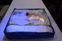 Five as new Mighty Soft Ultra Plush Mattress Toppers (Single 90 x 190cm).