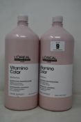 Six as new L'Oreal Professionel Vitamino Color Shampoo 1500ml bottles.