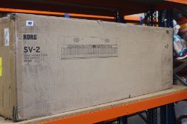 An as new KORG SV-2 88 Stage Vintage Piano in White, 230V UK (REF: SV2-88S).