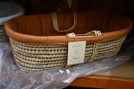 An as new Gloop! Moses Basket With Bear Design.