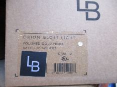A Lee Broom Orion Globe Light - Polished gold Finish (ORI0110).