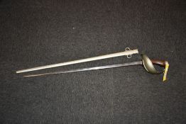 An Early 20th Century (1908 Pattern) British Army Calvary Troopers Sword with Metal Scabbard (