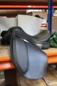 An Arena dressage saddle with hart (Size 43cm) (RRP £949).