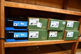 Six pairs of black Click safety boots (Sizes 3 x 9, 1 x 10, 2 x 11) and two pairs of black Pro Man